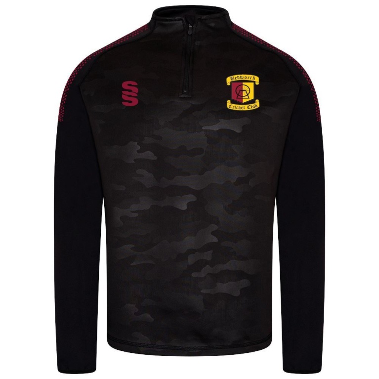 Bedworth CC Camo 1/4 Zip Performance Top : Black